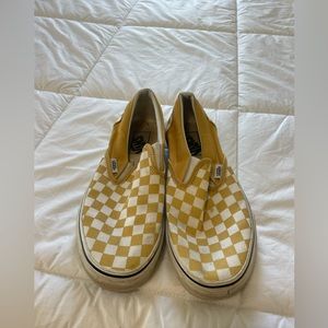Yellow and White Checkered Vans